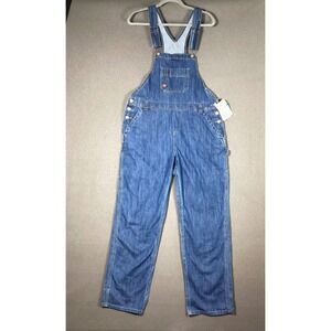 NWT Dickies Women's Relaxed Fit Straight Leg Bib Overall Size M Blue Denim